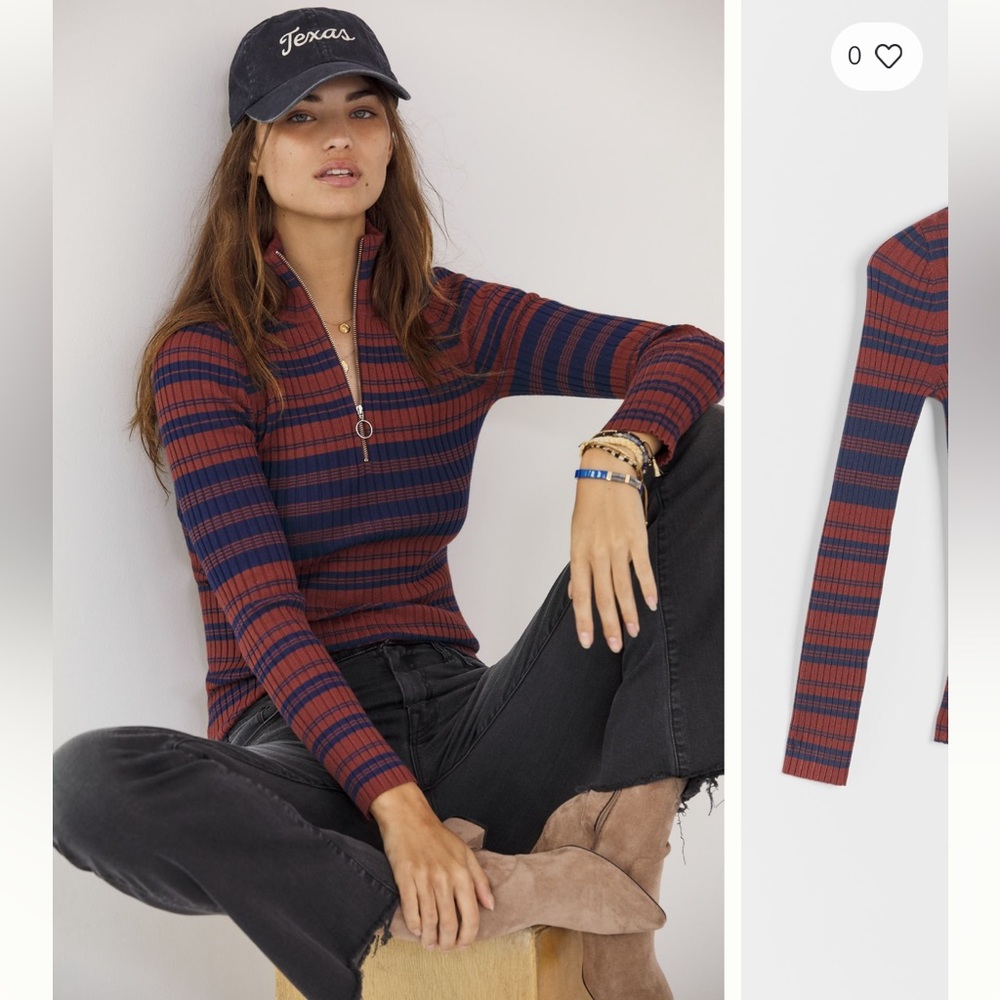 ANTHROPOLOGIE: LIZ QUARTER-ZIP PULLOVER